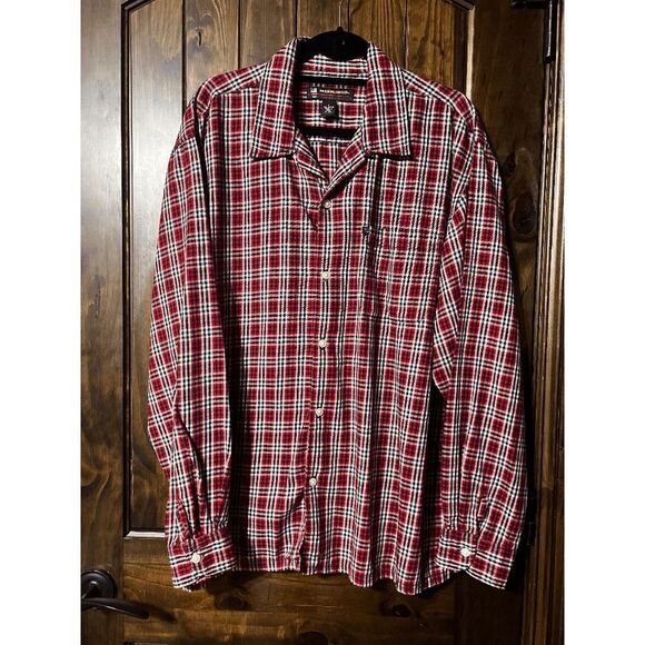 Ralph Lauren Polo Jeans Company Long Sleeve Red Plaid Button Down L - Picture 1 of 3